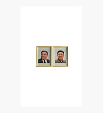Kim Il-Sung & Kim Jong-Il Porträt DVRK (# 1) Fotodruck