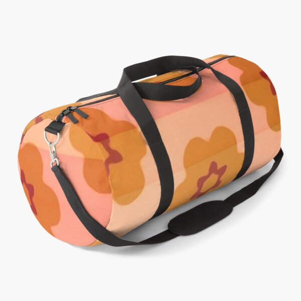 Aperçu de l'œuvre Orange Ombré Rayé Moderne Marguerites Orange Pêche Ocre créée et vendue par LaurenWDesigns.