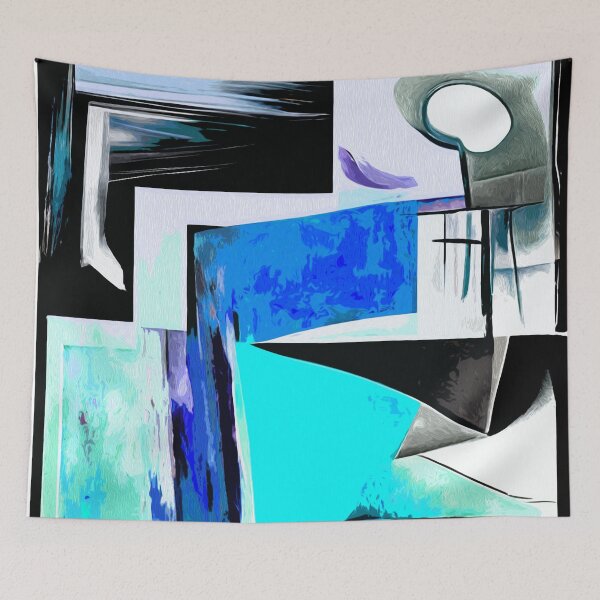 Item preview, Modern Blue contemporary abstract home decor art designed and sold by Ariel Guevara.