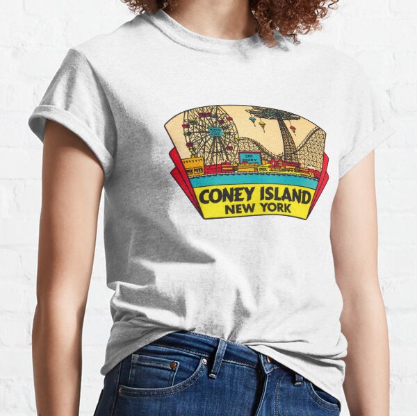 Coney Island Mens T Shirt with Brooklyn Dodgers Print