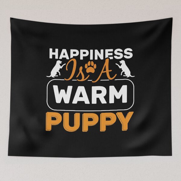Item preview, Happiness Is A Warm Puppy. designed and sold by FallInLoveCo.