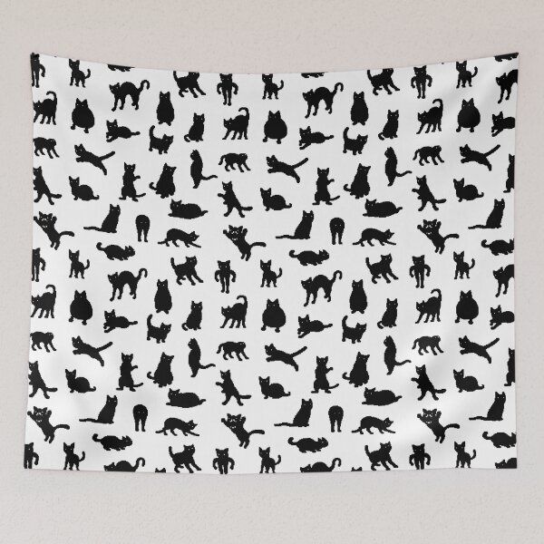 Item preview, Void Cats Pattern (White) designed and sold by Tofu's Pixel Art Store.