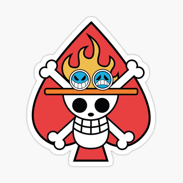 "Portgas D. Ace Pirate Flag" Sticker for Sale by kobmamba | Redbubble