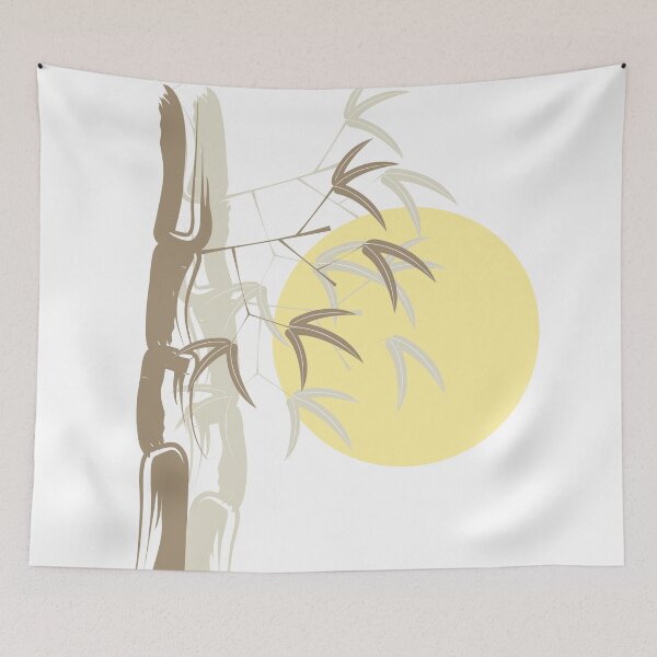 Item preview, Oriental Zen Bamboo And Yellow Sunrise © fatfatin  designed and sold by fatfatin.