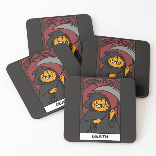 Item preview, the death tarot card but it's garfield    designed and sold by hurnetollb.