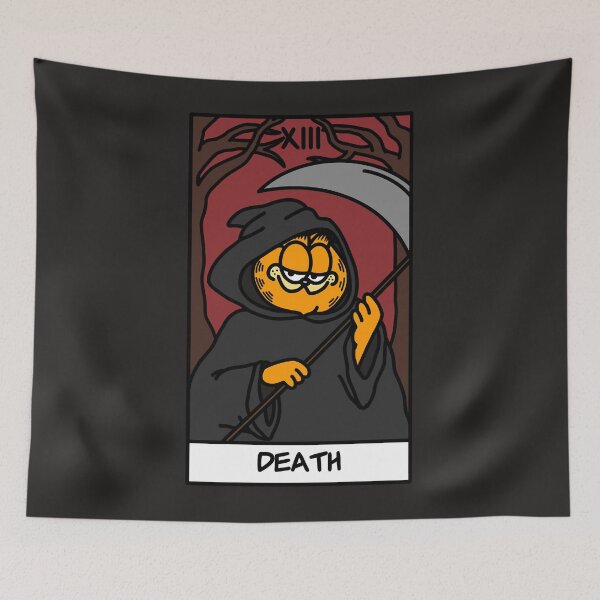 Item preview, the death tarot card but it's garfield    designed and sold by hurnetollb.