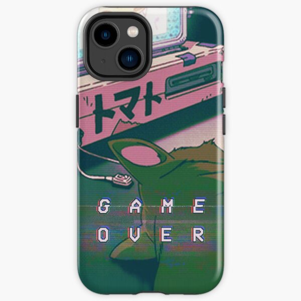 90S ANIME CAT GAME OVER VAPERWAVE GRUNGE PIXEL KAWAII iPhone Tough Case