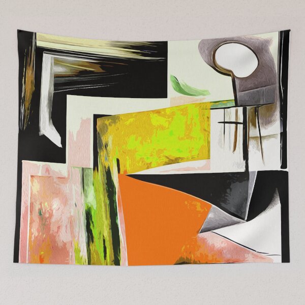 Item preview, Modern yellow contemporary abstract home decor art designed and sold by Ariel Guevara.