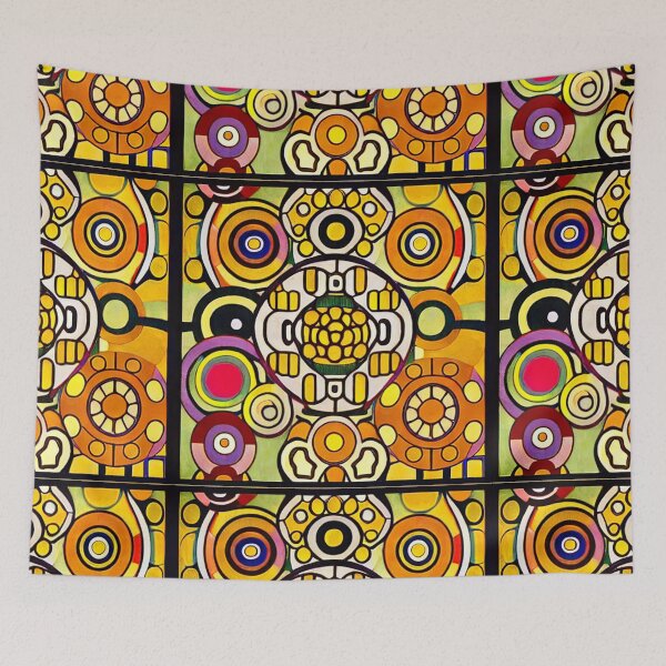 Item preview, Circles and shapes oil pattern paint - Modern art designed and sold by FineArtLoverr.