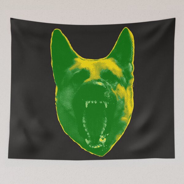 Item preview, Shepherd dog | pop-art l green and yellow  designed and sold by spinolator.