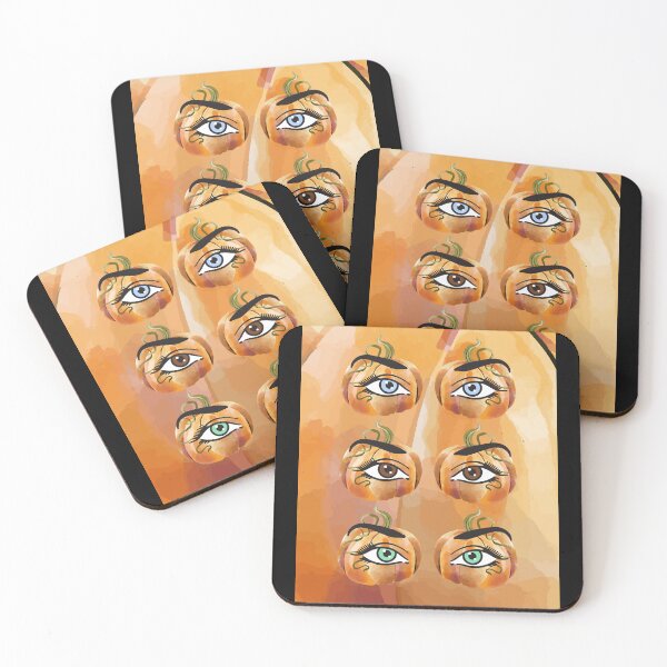 Item preview, Pumpkin Eyes on Pumpkin Background designed and sold by artfulnotebook.