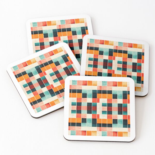 Item preview, Square mosaic that mixes cold and warm tones designed and sold by guillediaz.