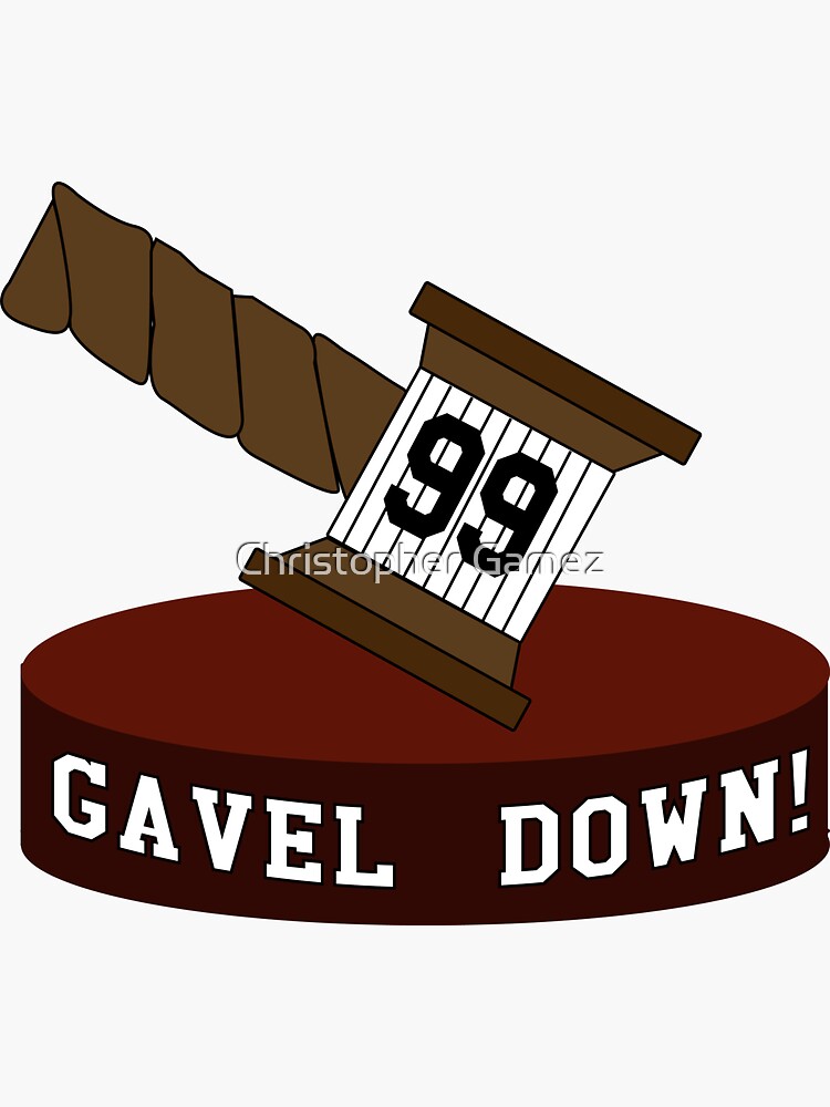 "Gavel down" Sticker by ChrisGamez Redbubble