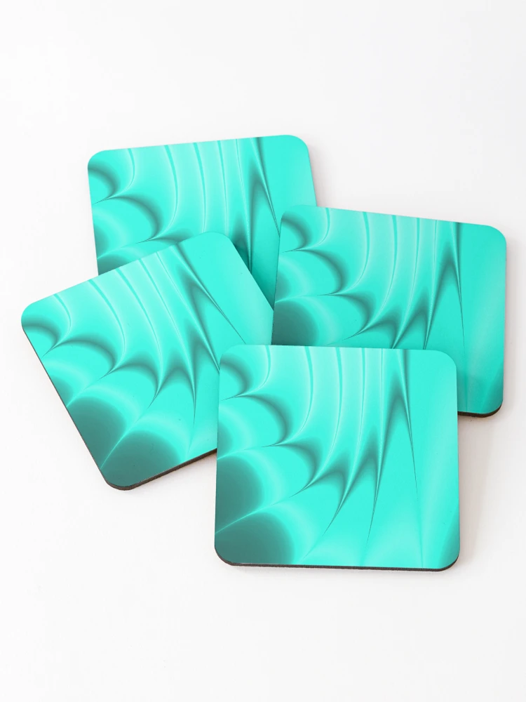 Thumbnail 1 of 5, Coasters (Set of 4), Turquoise Splash designed and sold by TiltedCode.