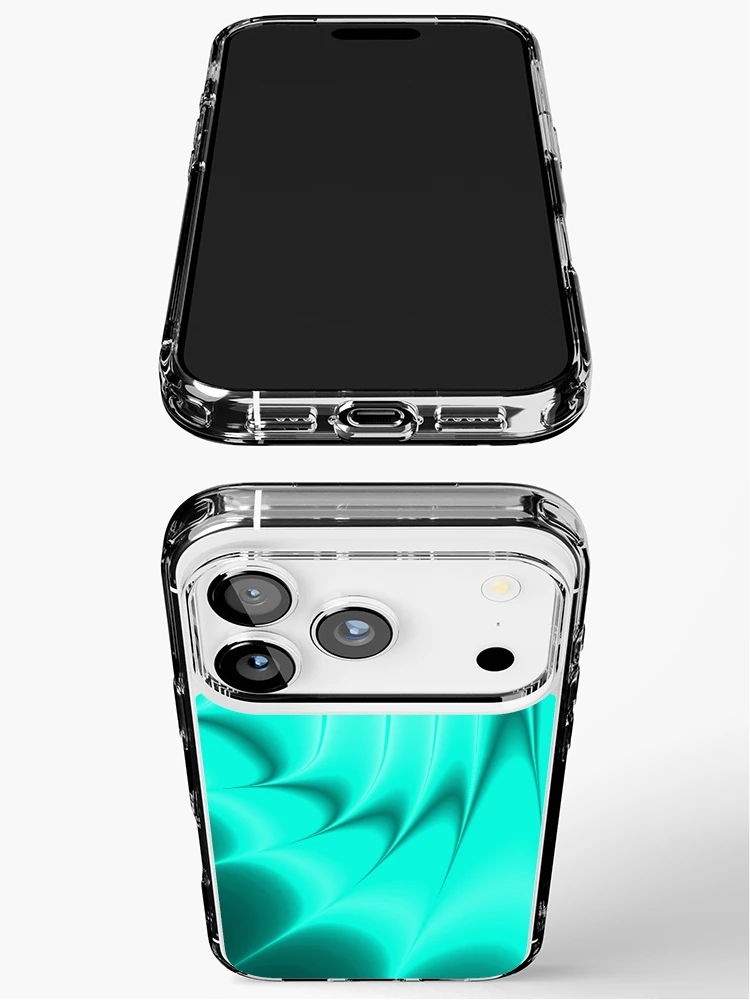 Thumbnail 3 of 5, iPhone Case, Turquoise Splash designed and sold by TiltedCode.