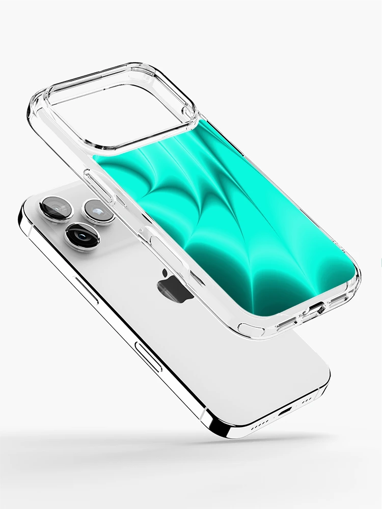 Thumbnail 2 of 5, iPhone Case, Turquoise Splash designed and sold by TiltedCode.