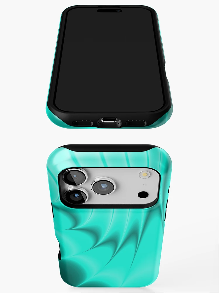 Thumbnail 3 of 4, iPhone Case, Turquoise Splash designed and sold by TiltedCode.