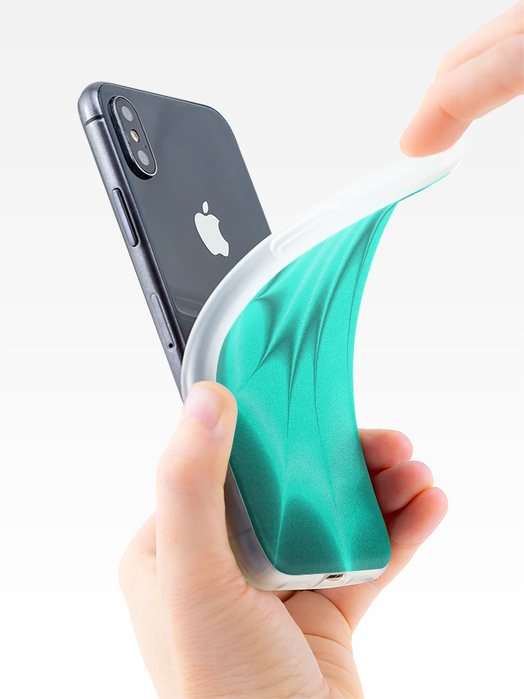 Thumbnail 4 of 5, iPhone Case, Turquoise Splash designed and sold by TiltedCode.