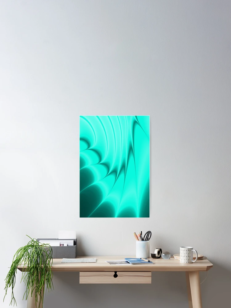Thumbnail 2 of 3, Poster, Turquoise Splash designed and sold by TiltedCode.