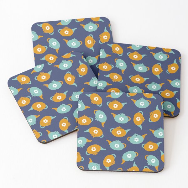 Item preview, Vintage Teapots on Navy designed and sold by anzelas.