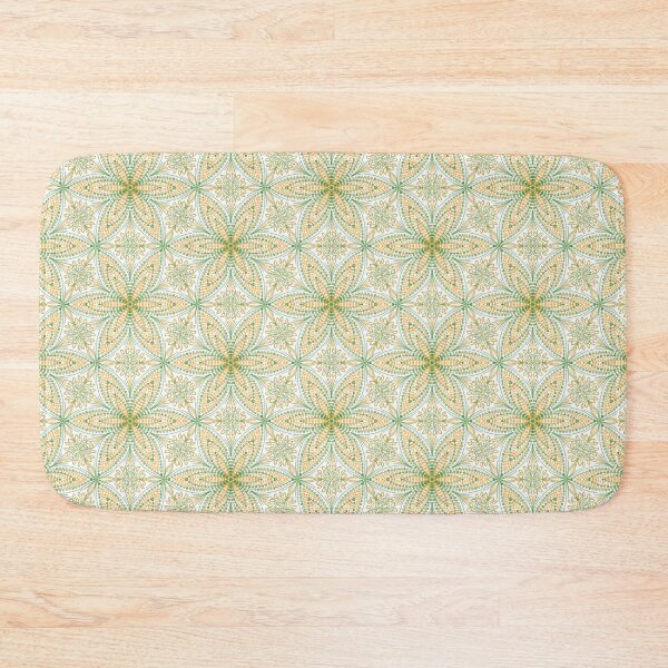 Item preview, OrangeGreen Tile Botanical,Floral,Flower Illustrate designed and sold by AlexisEZ.