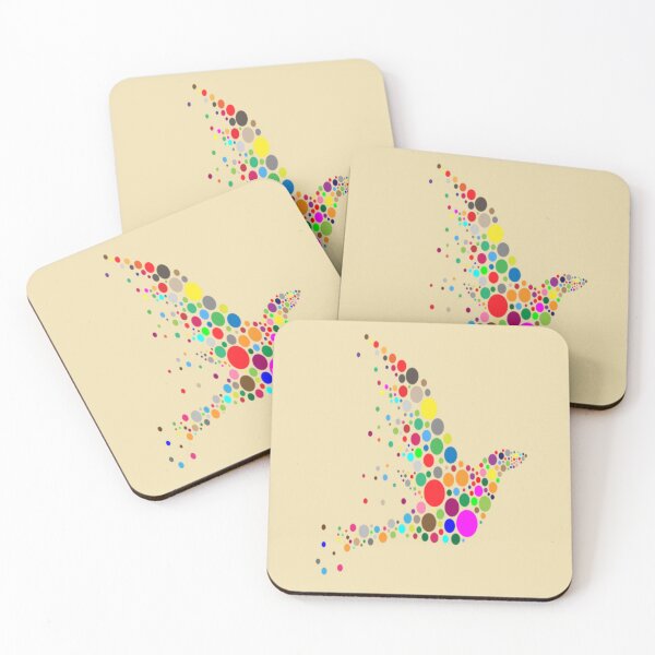 Item preview, Colorful Multicolor Dotted Bird Illustration designed and sold by CheeryDK.