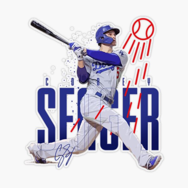 corey seager jersey number Sticker for Sale by madisonsummey