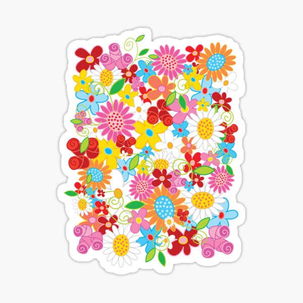 Item preview, Whimsical Spring Flower Power Garden II © fatfatin designed and sold by fatfatin.