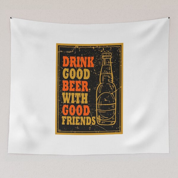 Item preview, good beer with good friends designed and sold by Cartoonivacloth.