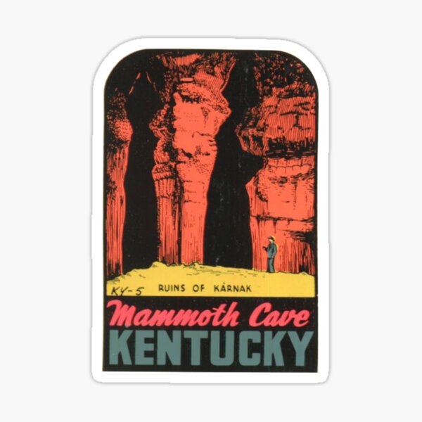 Item preview, Mammoth Cave National Park - Ruins Of Karnak- Vintage Travel Decal Kentucky designed and sold by MeLikeyTees.