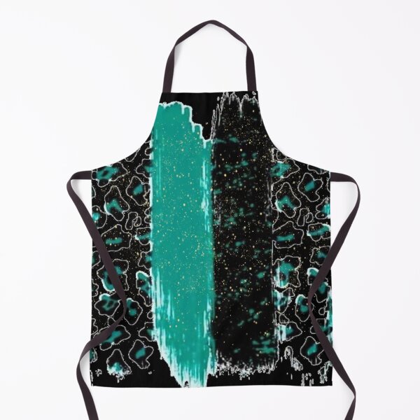 Item preview, Black and Turquoise Brush Stroke With Glitter designed and sold by handsoftime2020.