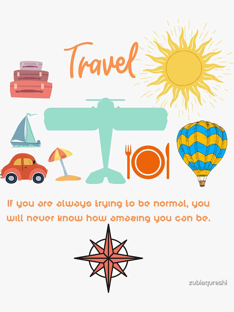 Thumbnail 3 of 3, Sticker, travel designed and sold by zubiaqureshi.