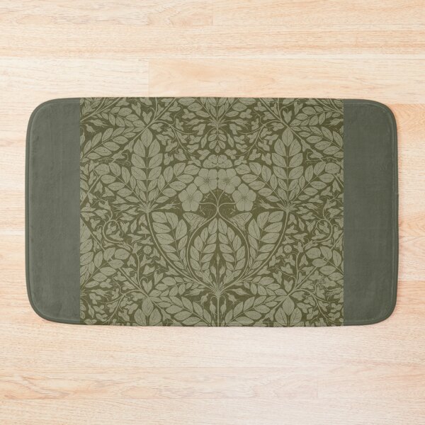 Item preview, Olive green floral vintage designed and sold by themusingmind.