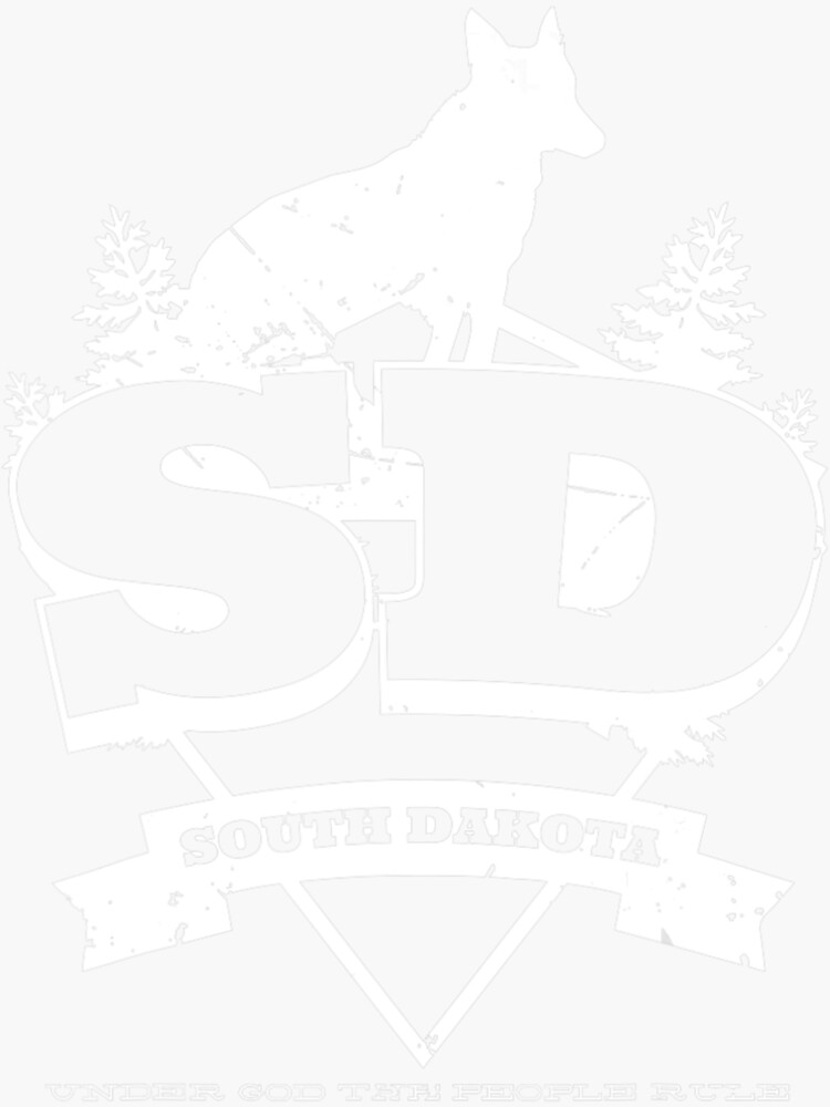 "Vintage South Dakota States Map Vacation Souvenir Art Slogan" Sticker