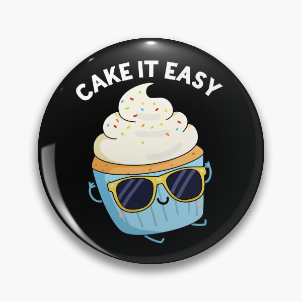 Item preview, Cake It Easy Funny Cupcake Puns (Dark BG) designed and sold by punnybone.