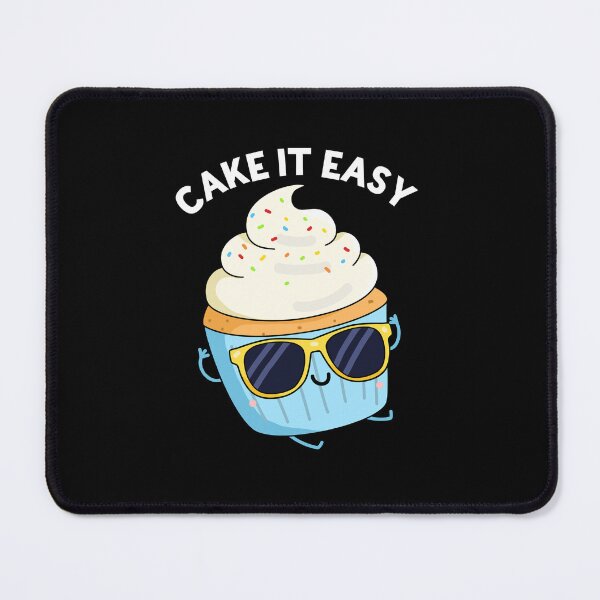 Item preview, Cake It Easy Funny Cupcake Puns (Dark BG) designed and sold by punnybone.