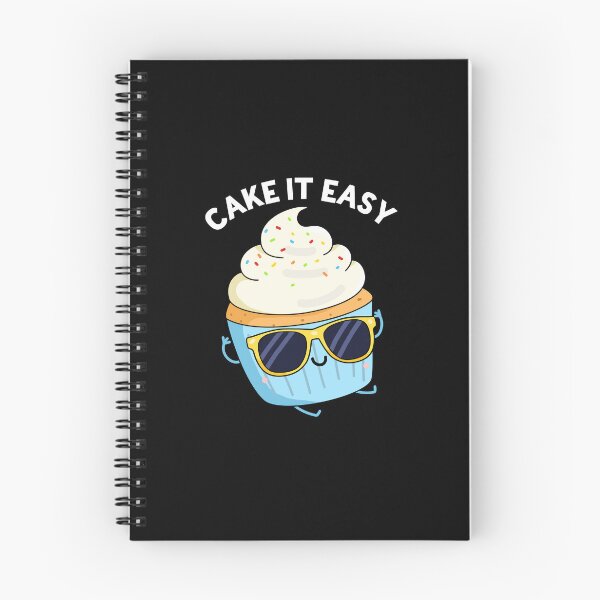 Item preview, Cake It Easy Funny Cupcake Puns (Dark BG) designed and sold by punnybone.