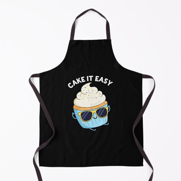 Item preview, Cake It Easy Funny Cupcake Puns (Dark BG) designed and sold by punnybone.