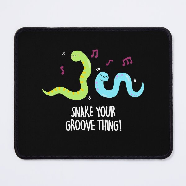 Item preview, Snake Your Groove Thing Funny Disco Worm Puns (Dark BG) designed and sold by punnybone.