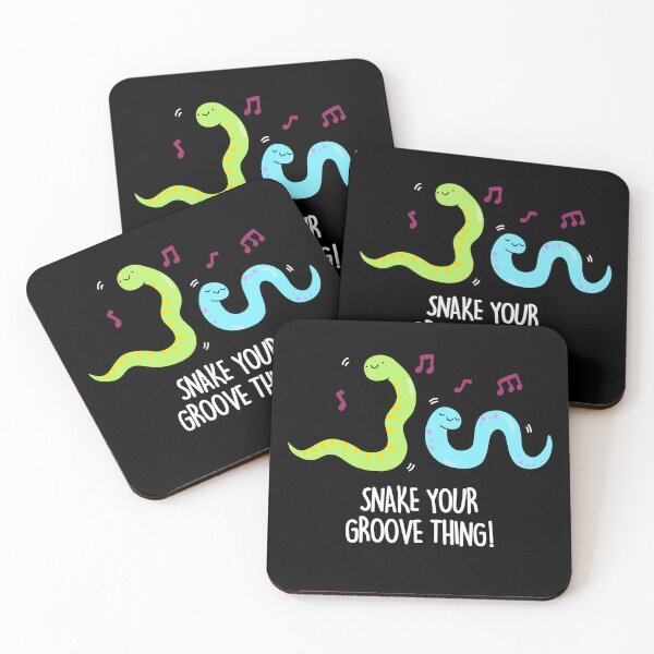 Item preview, Snake Your Groove Thing Funny Disco Worm Puns (Dark BG) designed and sold by punnybone.