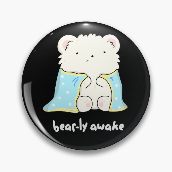 Item preview, Bearly Awake Funny Sleepy Bear Puns (BG oscuro) designed and sold by punnybone.