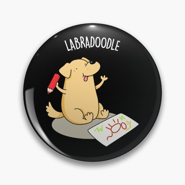 Item preview, Labradoodle Funny Labrador Dog Puns (Dark BG) designed and sold by punnybone.