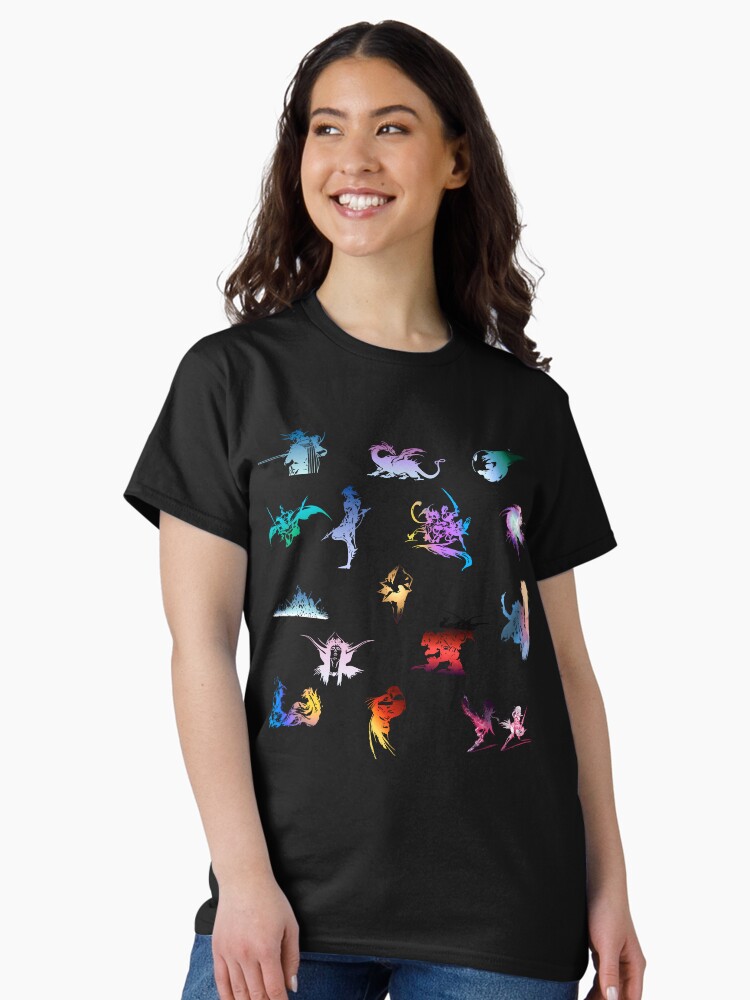 Imagen 2 de 7, Camiseta clásica con la obra logotipo de fantasía final, diseñada y vendida por Phillips123.