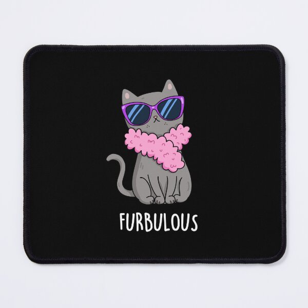 Item preview, Furbulous Funny Elegant Cat Puns (Dark BG) designed and sold by punnybone.