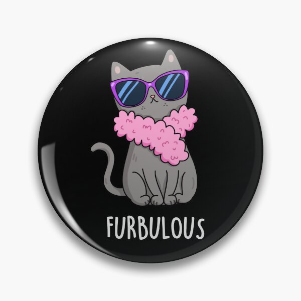Item preview, Furbulous Funny Elegant Cat Puns (Dark BG) designed and sold by punnybone.
