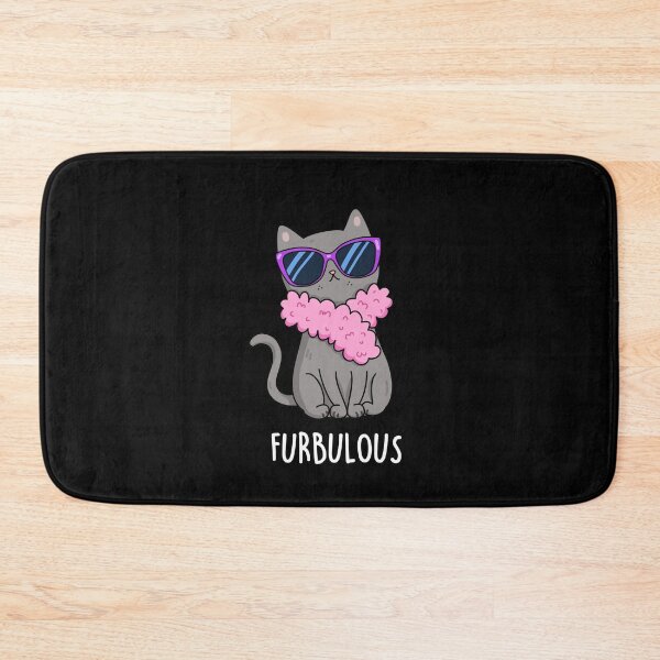 Item preview, Furbulous Funny Elegant Cat Puns (Dark BG) designed and sold by punnybone.
