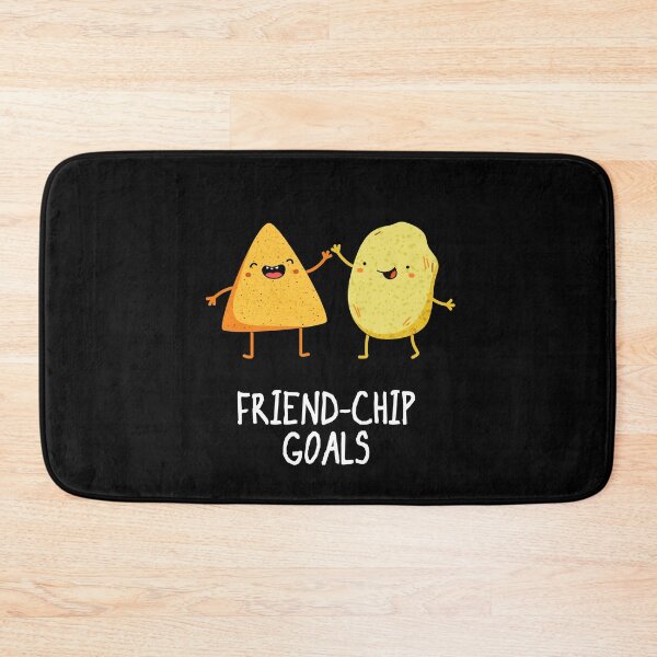 Item preview, Friend-Chip Goals Funny Chip Puns (Dark BG) designed and sold by punnybone.