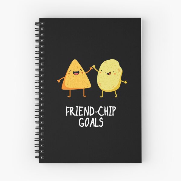 Item preview, Friend-Chip Goals Funny Chip Puns (Dark BG) designed and sold by punnybone.