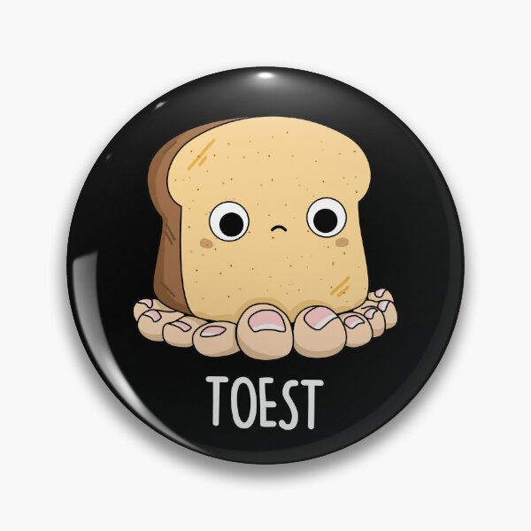 Item preview, Toest with Toes Funny Toast Puns (Dark BG) designed and sold by punnybone.