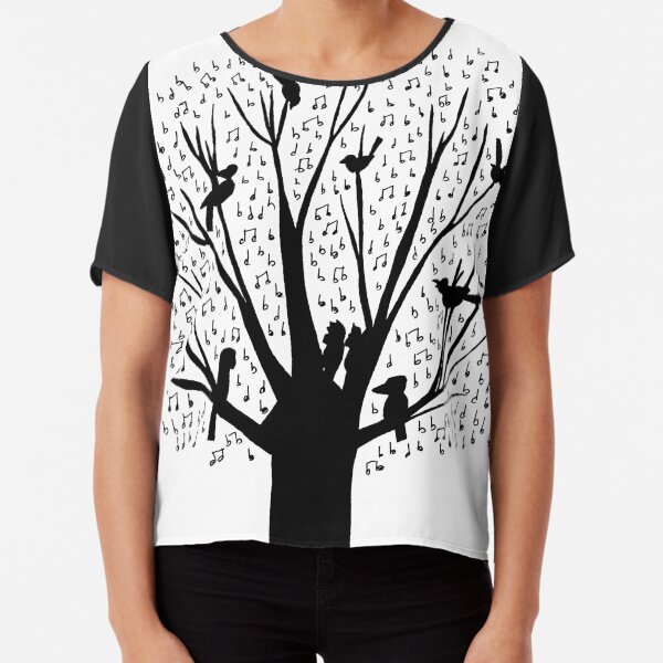 Musical Tree - Australian Bird Calls Chiffon Top
